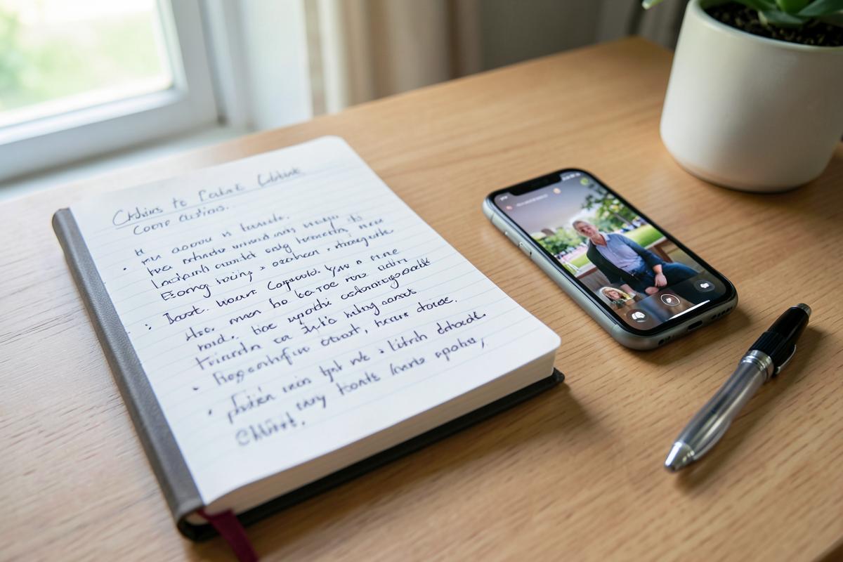 Gavel and phone showing a TikTok video, representing questions about copyright and downloading